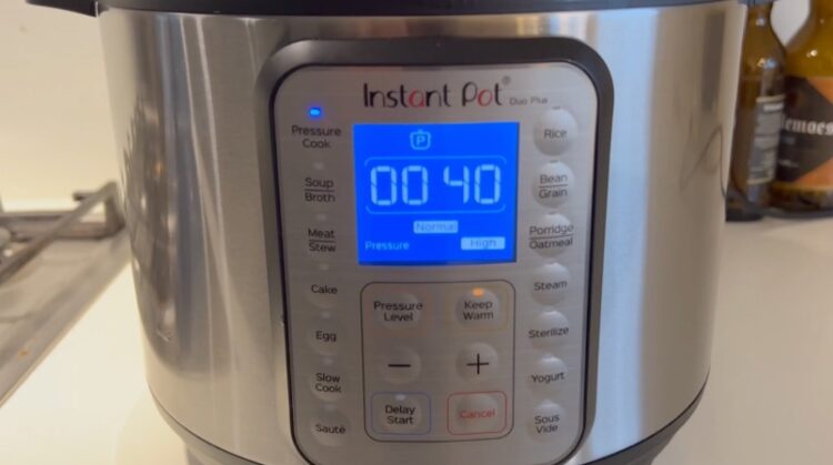 Indstil trykkoger til 40 minutter